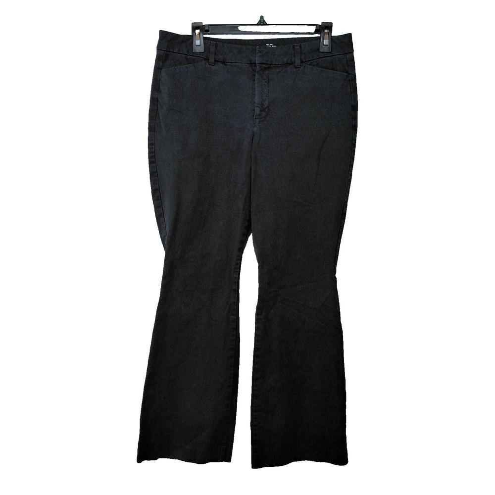 Old Navy High Rise Pixie Flare Pants Women's Sz 12 Secret Smooth Pockets Black